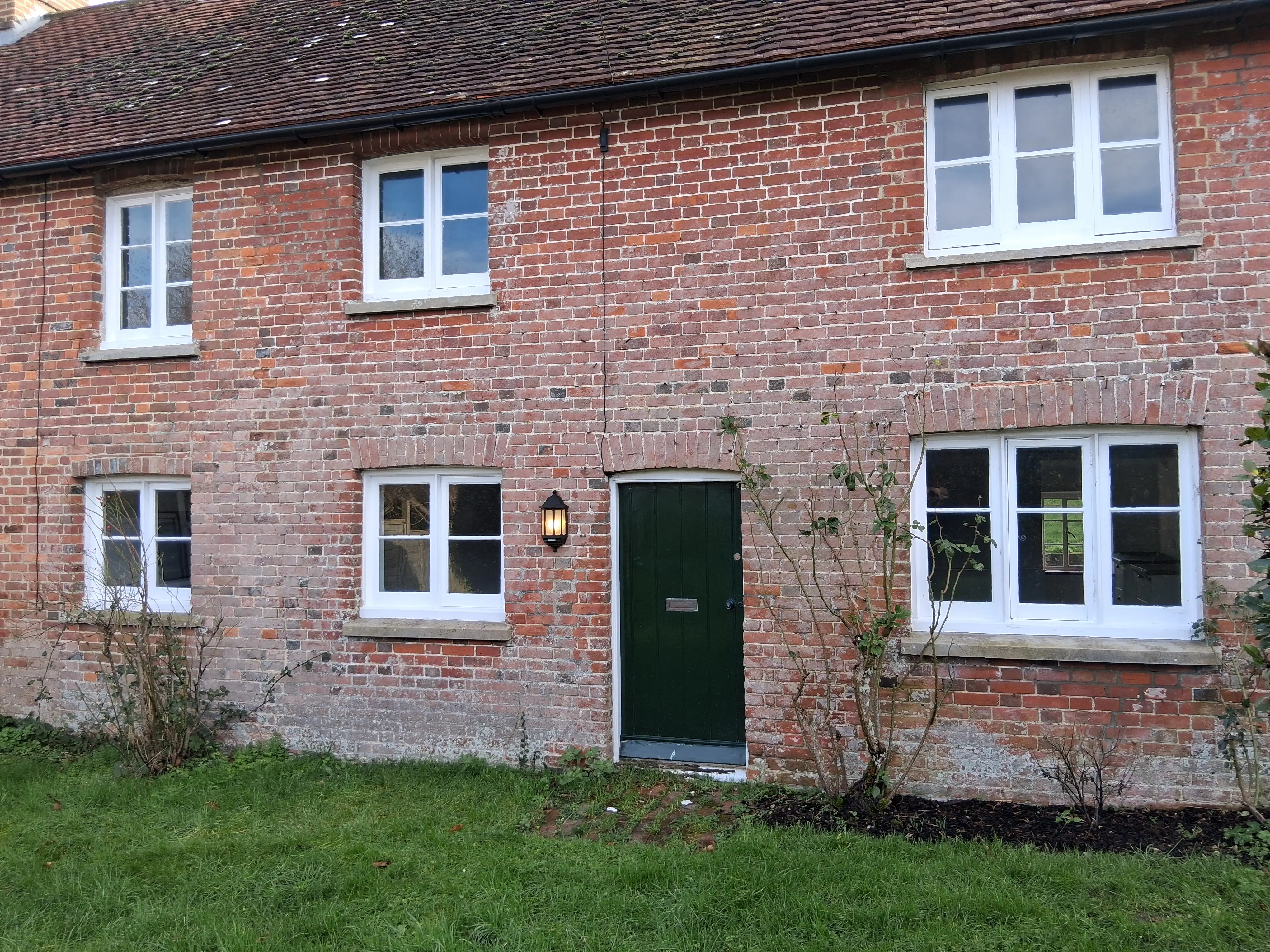 Hand-made timber sash windows on the exterior of a period property